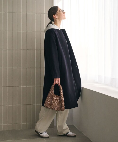 BEAUTY＆YOUTH UNITED ARROWS コート アウター 毛ナイロン ノーカラー