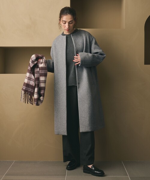 BEAUTY＆YOUTH UNITED ARROWS コート アウター 毛ナイロン ノーカラー