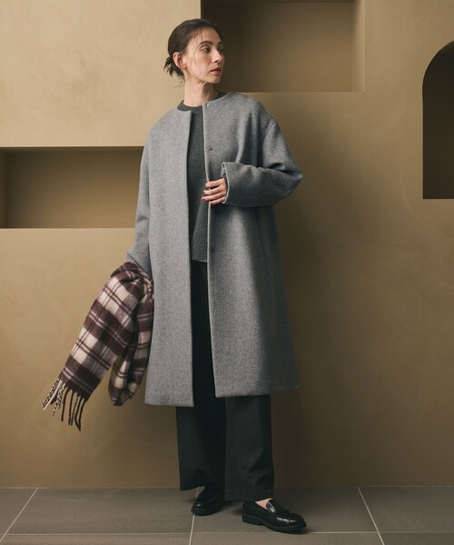 BEAUTY＆YOUTH UNITED ARROWS コート アウター 毛ナイロン ノーカラー