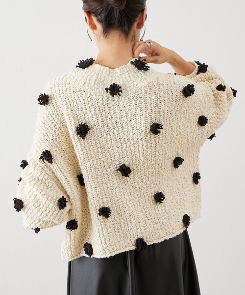 BEARDSLEY（ビアズリー） ニット セーター ぽんぽんドットニット
