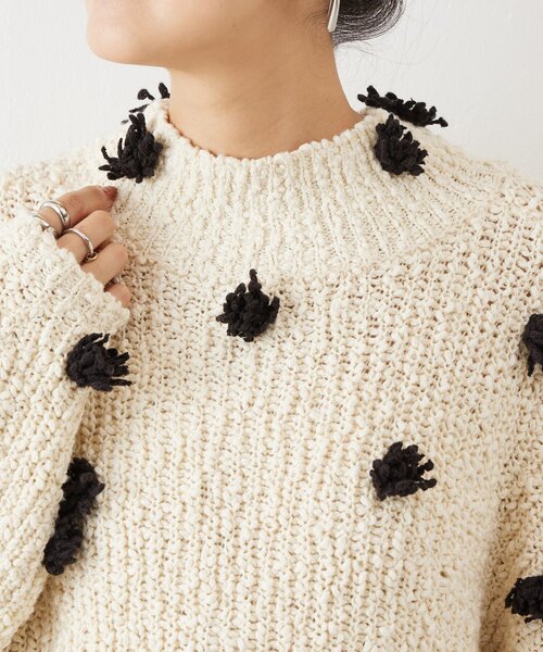 BEARDSLEY（ビアズリー） ニット セーター ぽんぽんドットニット