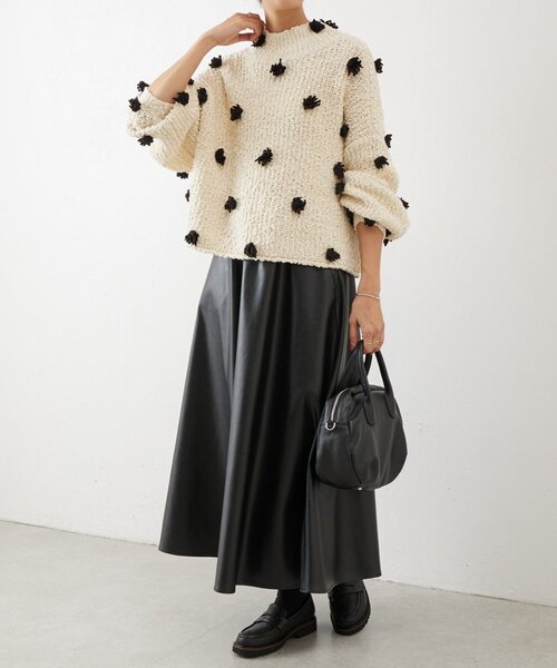 BEARDSLEY（ビアズリー） ニット セーター ぽんぽんドットニット