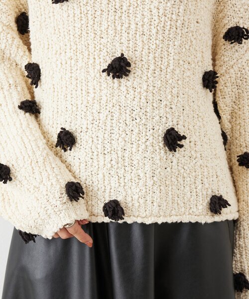 BEARDSLEY（ビアズリー） ニット セーター ぽんぽんドットニット