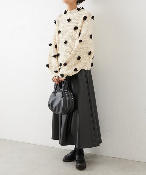 BEARDSLEY（ビアズリー） ニット セーター ぽんぽんドットニット
