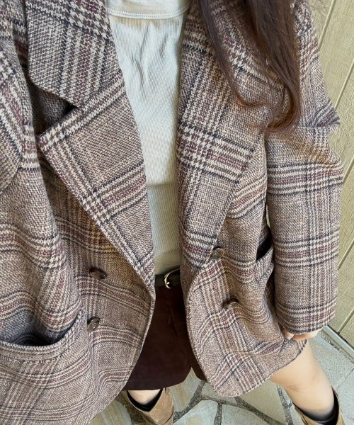 Ada. ジャケット テーラードジャケット グレン チェック オーバー