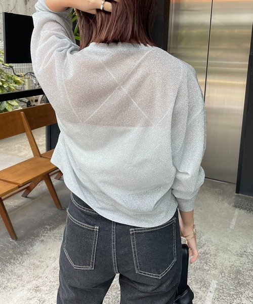 「CAPRICIEUX LE'MAGE」 カーディガン FREE ゴールド レディース_画像4