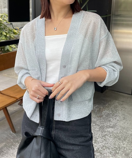 「CAPRICIEUX LE'MAGE」 カーディガン FREE ゴールド レディース_画像5