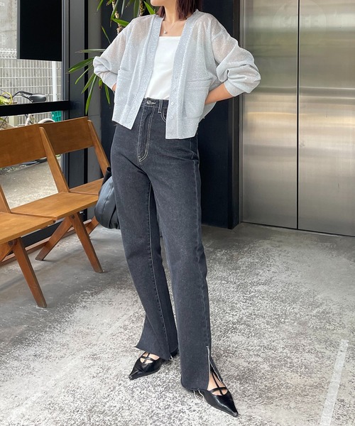 「CAPRICIEUX LE'MAGE」 カーディガン FREE ゴールド レディース_画像6