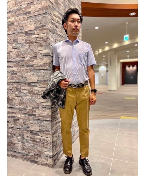 「Perfect Suit FActory」 半袖シャツ L ブルー メンズ_画像5