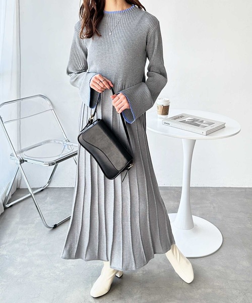 「GeeRA」 「swingby」ニットワンピース MEDIUM ブラック レディース_画像6