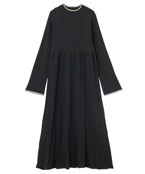 「GeeRA」 「swingby」ニットワンピース MEDIUM ブラック レディース_画像8