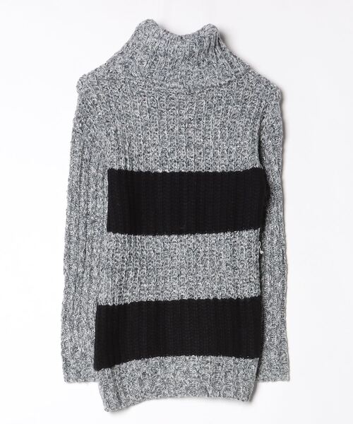 「MARY QUANT」 タートルネックニット M グレー レディース_画像2