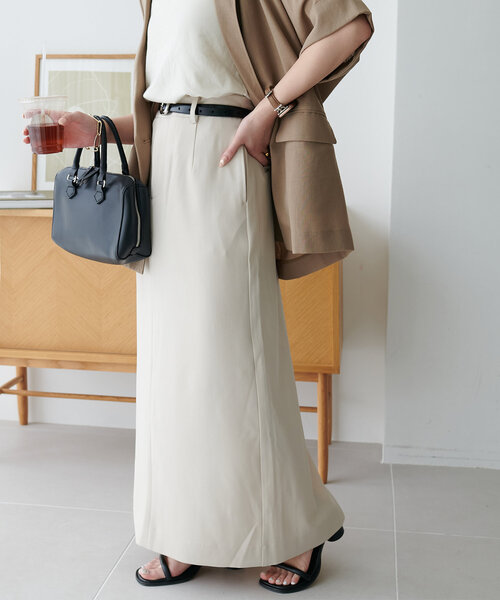「DISCOAT」 ロングスカート MEDIUM アイボリー レディース_画像4