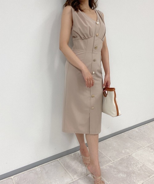 「ROYAL PARTY」 ノースリーブワンピース FREE ブラック レディース_画像7