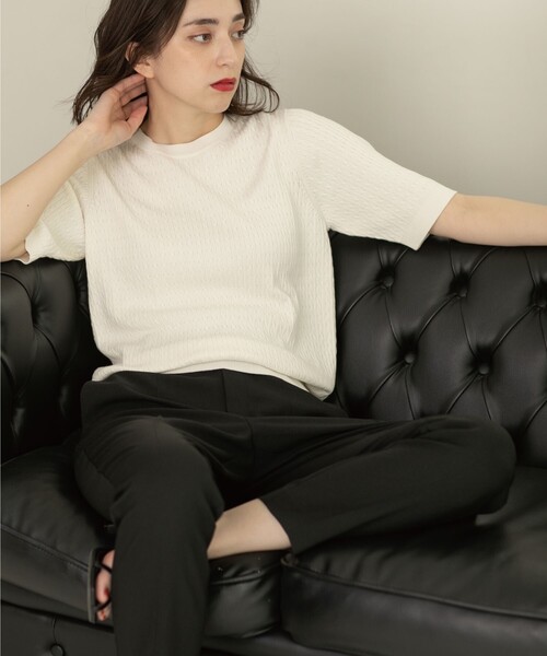 「OPAQUE.CLIP」 半袖ニット 38 ピンク レディース_画像10