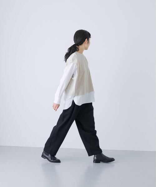 かぐれ ベスト ジレ コットンベルベット2WAYベスト レディース