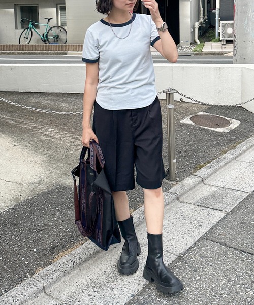 「feepur」 半袖Tシャツ MEDIUM ブルー レディース_画像4