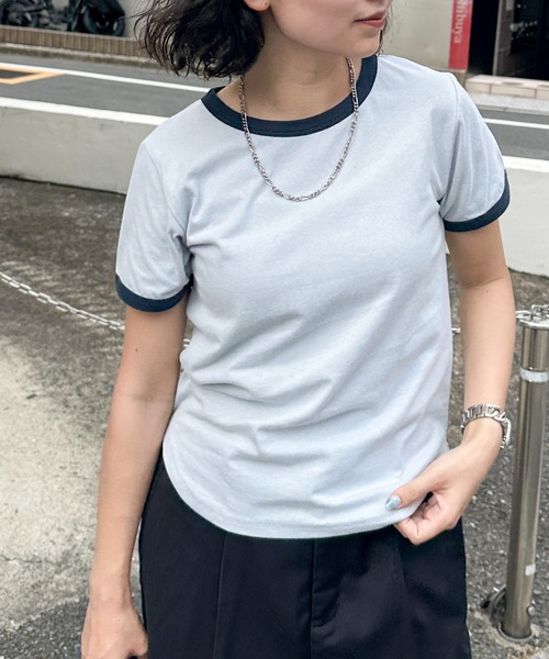 「feepur」 半袖Tシャツ MEDIUM ブルー レディース_画像7