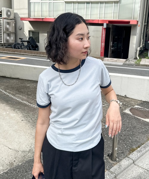 「feepur」 半袖Tシャツ MEDIUM ブルー レディース_画像8