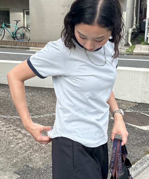 「feepur」 半袖Tシャツ MEDIUM ブルー レディース_画像9
