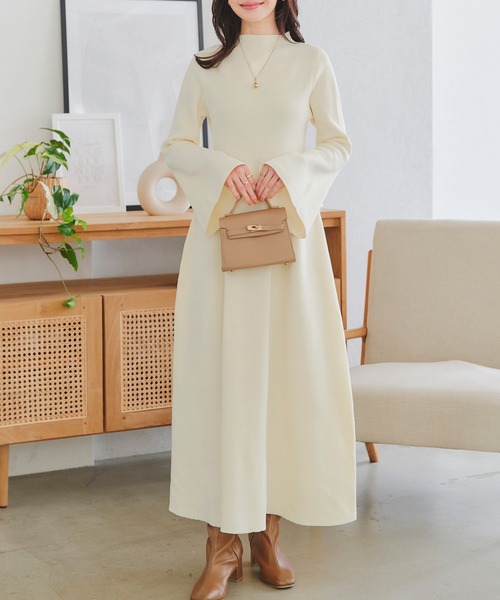 「KOBE LETTUCE」 ニットワンピース M アイボリー レディース_画像2