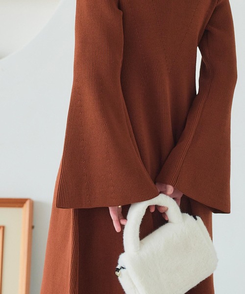 「KOBE LETTUCE」 ニットワンピース M アイボリー レディース_画像9