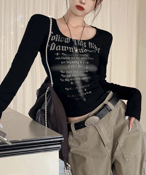 HALEY PESCA tシャツ HALEY PESCA/フロントプリント Y2Kグラフィック