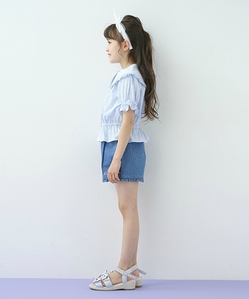 「mezzo piano」 「KIDS」デニムショートパンツ 90cm ブルー キッズ_画像4