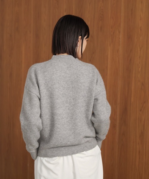 BouJeloud ブージュルード　ニット　毛　ふわふわ　ジャケット　人気 ブージュルード Bou Jeloud 細ケーブルトップ&ニットワンピースセット