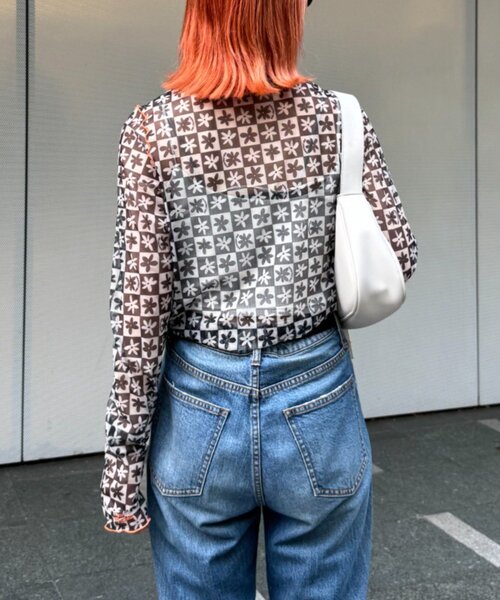 「HELLO.SANFRANCISCO」 長袖カットソー ONE SIZE オレンジ レディース_画像5