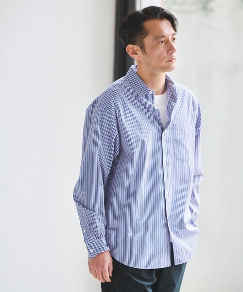 超高級トーマスメイソン★未使用級◎グリーンレーベルリラクシング　シャツ　青 green label relaxing（グリーンレーベルリラクシング） シャツ