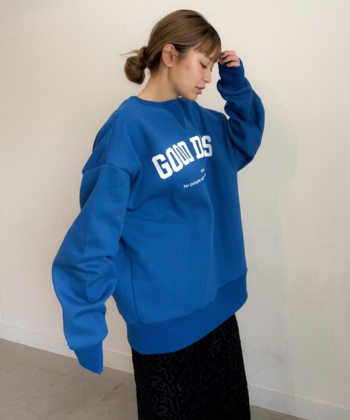 STONE  ダストスウェット 青 PICHI トレーナー スウェット GOODDAYスウェット レディース
