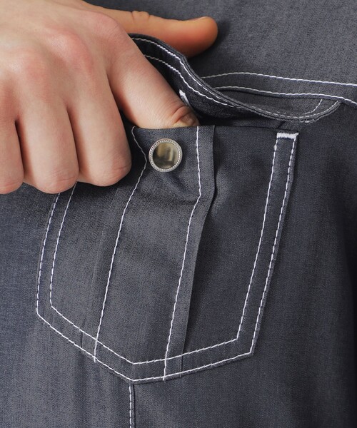 「LOVELESS」 シャツワンピース 36 ネイビー レディース_画像8