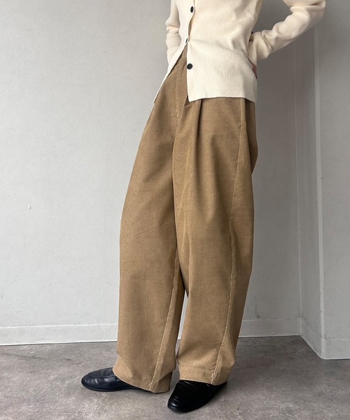 まきお NOGLE パンツ 「NOGLE/ノグル」ワイドカーブコーデュロイパンツ