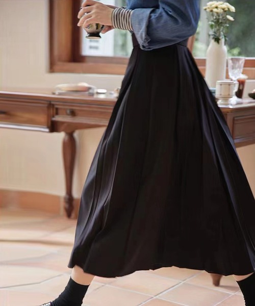 「SAISON DE PAPILLON」 プリーツスカート X-LARGE ベージュ レディース_画像4