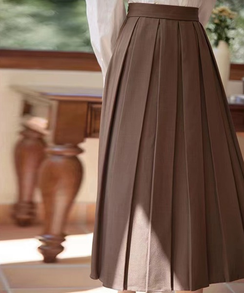「SAISON DE PAPILLON」 プリーツスカート X-LARGE ベージュ レディース_画像9