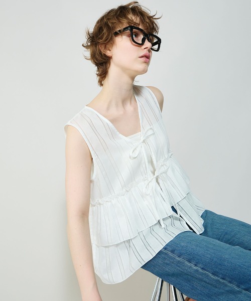 Cherir Mignon ブラウス シャツ 夏 「Cherir Mignon」2wayダブルリボン