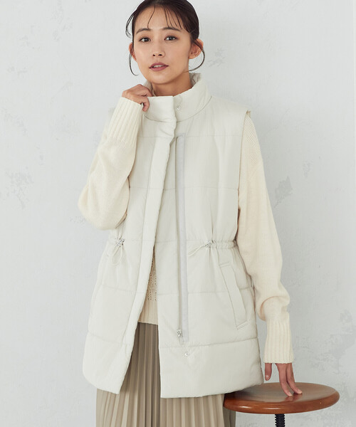 「COMME CA ISM」 ベスト MEDIUM アイボリー レディース_画像3