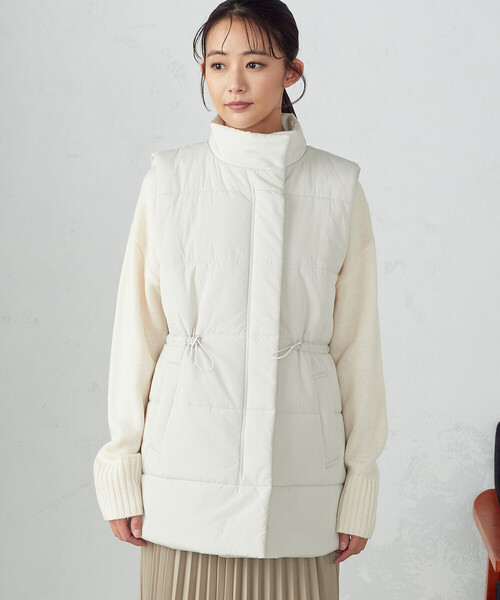 「COMME CA ISM」 ベスト MEDIUM アイボリー レディース_画像7