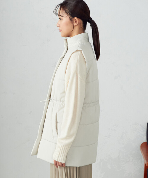 「COMME CA ISM」 ベスト MEDIUM アイボリー レディース_画像8