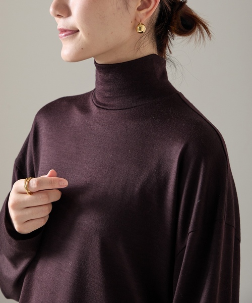 「VERMEIL par iena」 長袖カットソー - ネイビー レディース_画像2