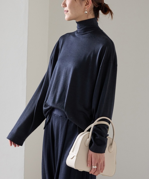 「VERMEIL par iena」 長袖カットソー - ネイビー レディース_画像4