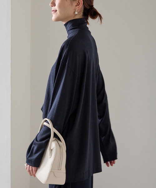 「VERMEIL par iena」 長袖カットソー - ネイビー レディース_画像5