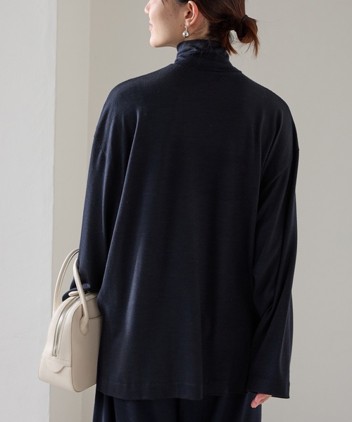 「VERMEIL par iena」 長袖カットソー - ネイビー レディース_画像7