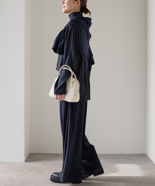 「VERMEIL par iena」 長袖カットソー - ネイビー レディース_画像9