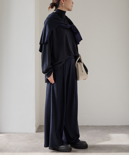 「VERMEIL par iena」 長袖カットソー - ネイビー レディース_画像10