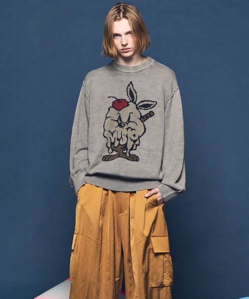 【最終値下げ】MAISON SPECIAL Melange Fur Knit MAISON SPECIAL(メゾンスペシャル)｜2way Neck Melange Knit Pullover