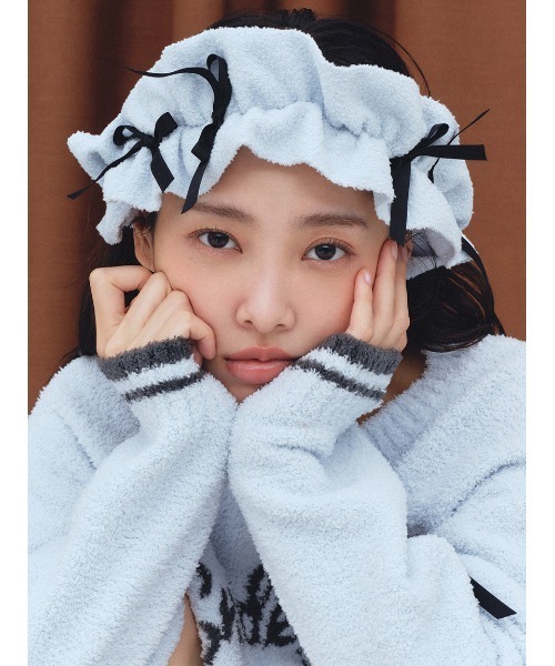 SNIDEL HOME ヘアバンド 「Milcrea」フリルリボンニットヘアバンド
