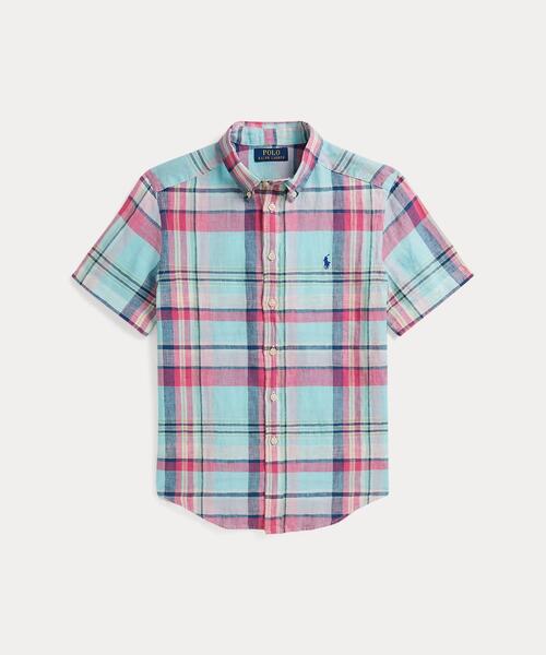 POLO RALPH LAUREN(ポロラルフローレン)：リネンシャツチェック Polo Ralph Lauren Childrenswear ラルフローレン ブラウス シャツ