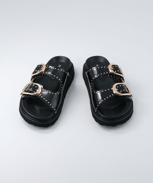 「MOHI」 フラットサンダル 37 ブラック レディース_画像3